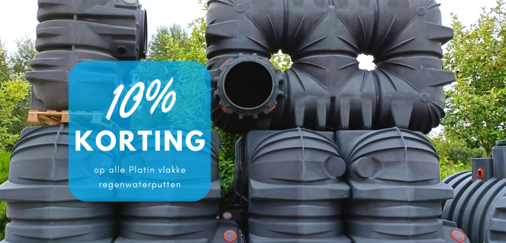 10% online korting op aankoop regenwatertank